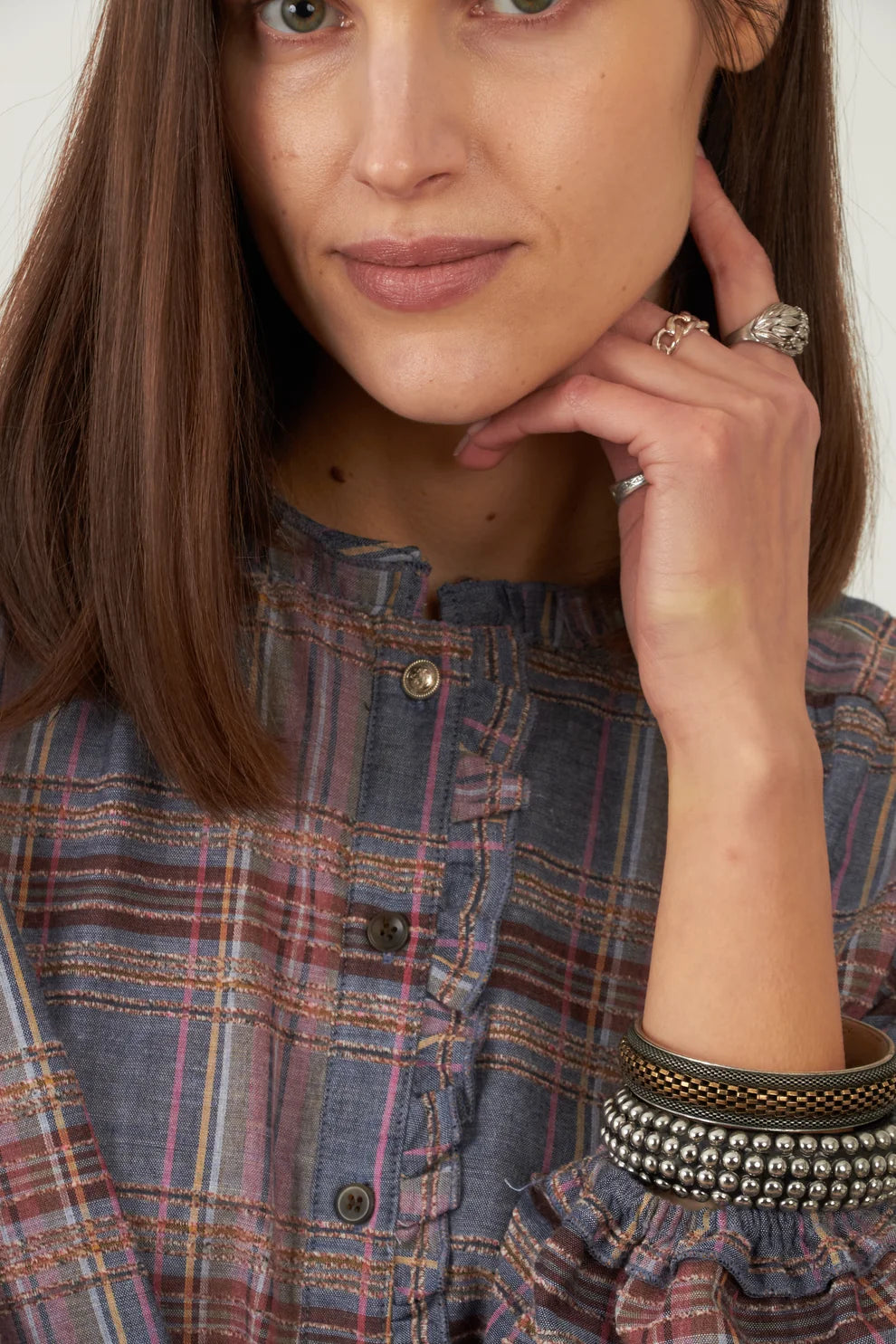 Camisa Cuadros Denim Cute