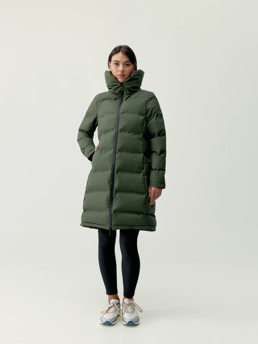 Plumi Largo Jacket Coat Kaki Leaft