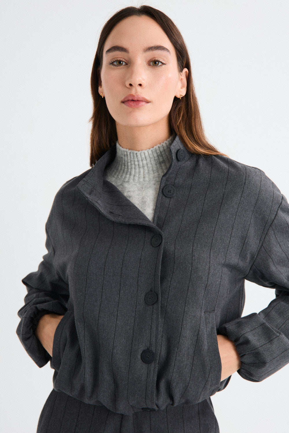 Chaqueta Corta Uriel Gris