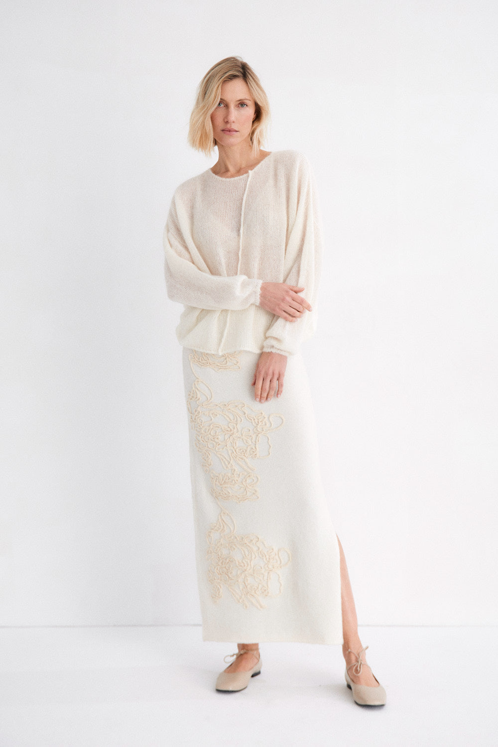 Jersey Lumen Cuello Redondo Crudo