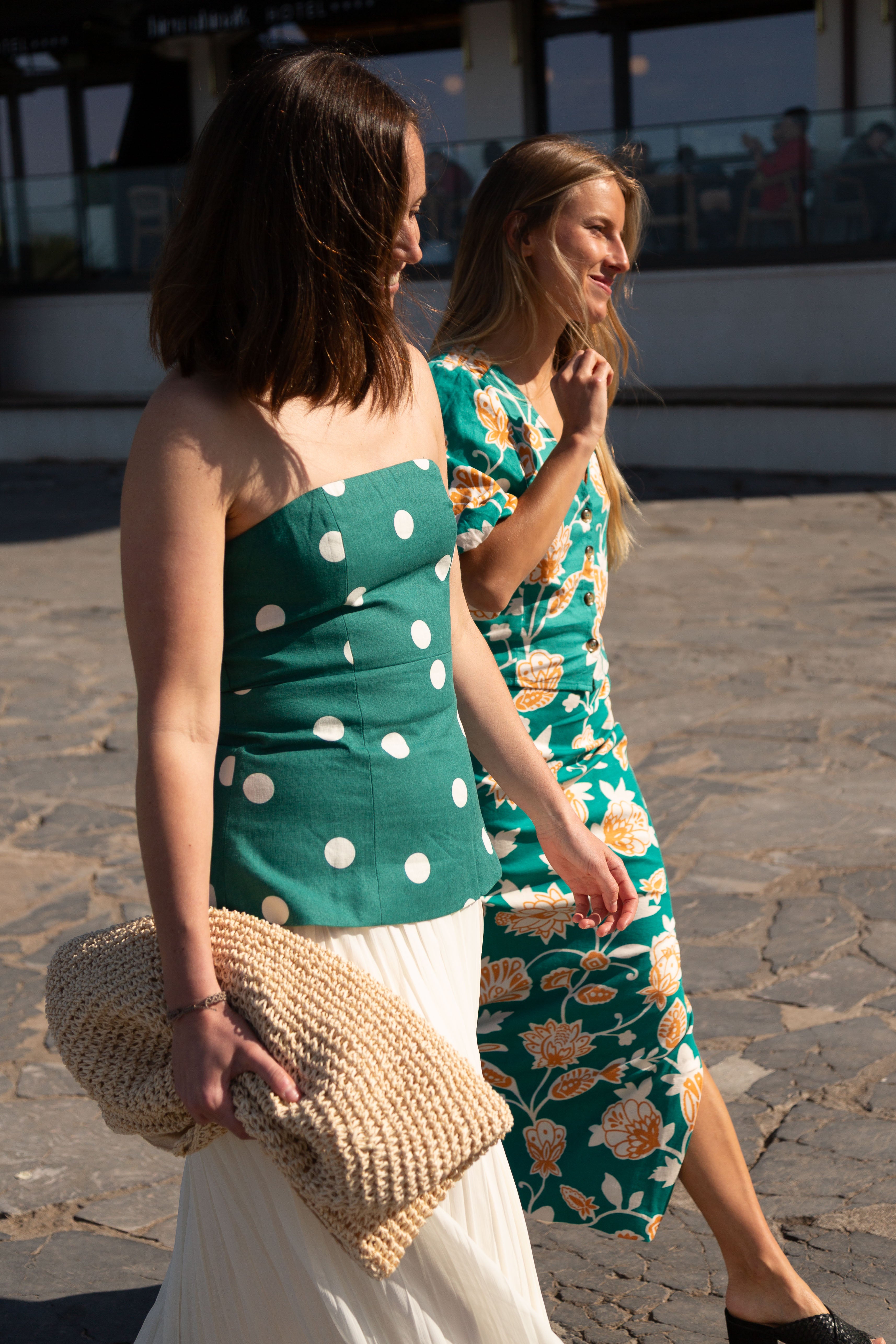 Falda Verde Floral Valandra