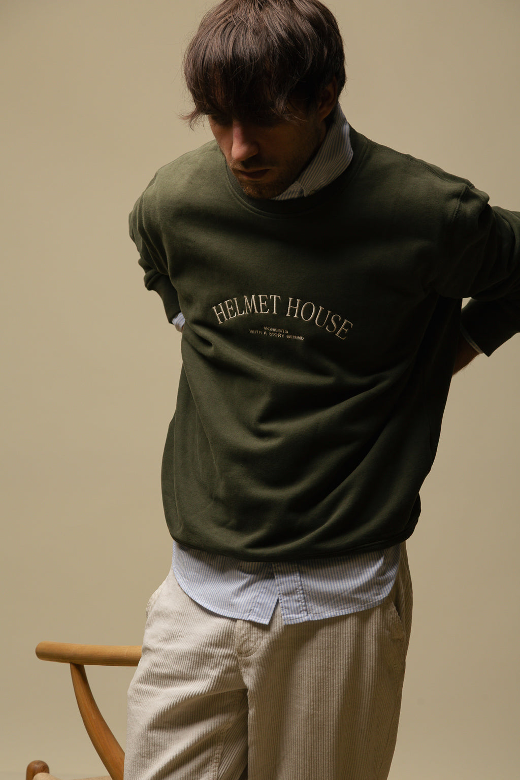 Sudadera Goxua Helmet House Caqui
