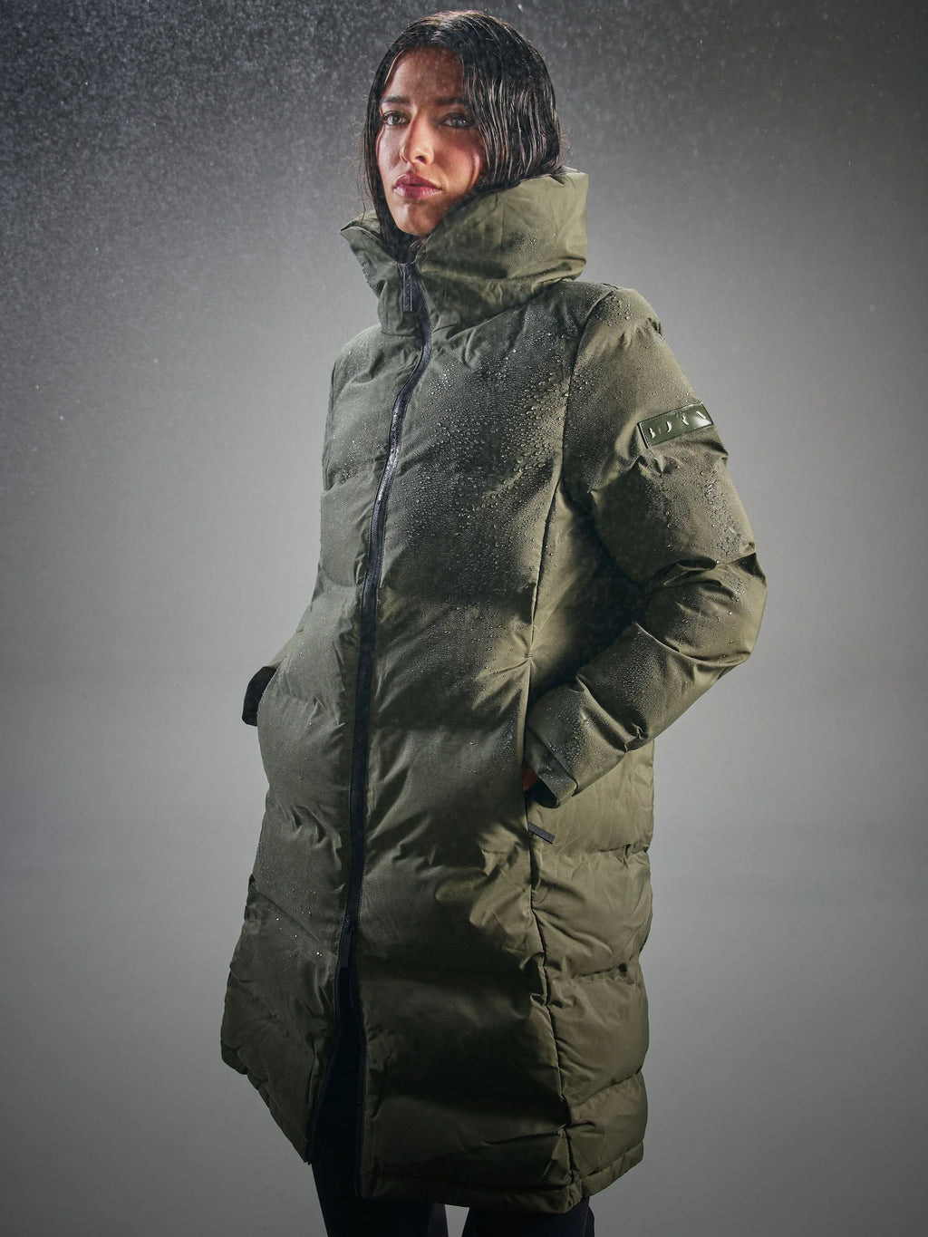 Plumi Largo Jacket Coat Kaki Leaft