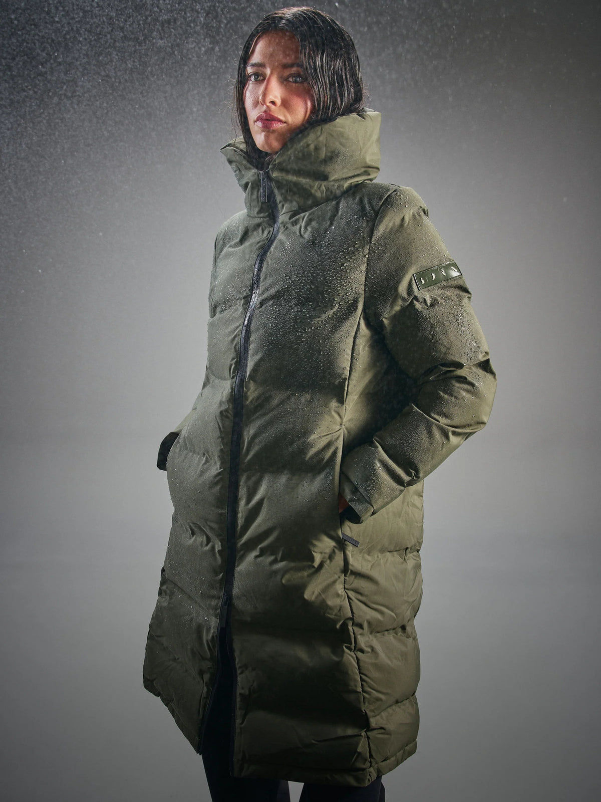 Plumi Largo Jacket Coat Kaki Leaft
