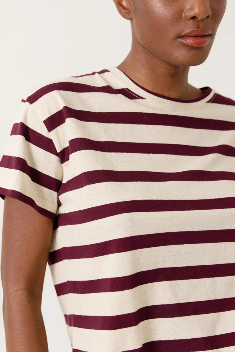 Camiseta Delmea Rayas Marrón