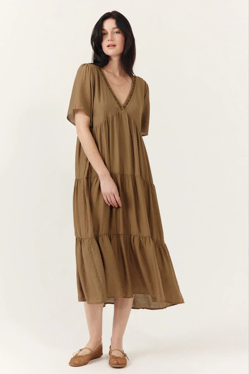 Vestido Deliane Kaki