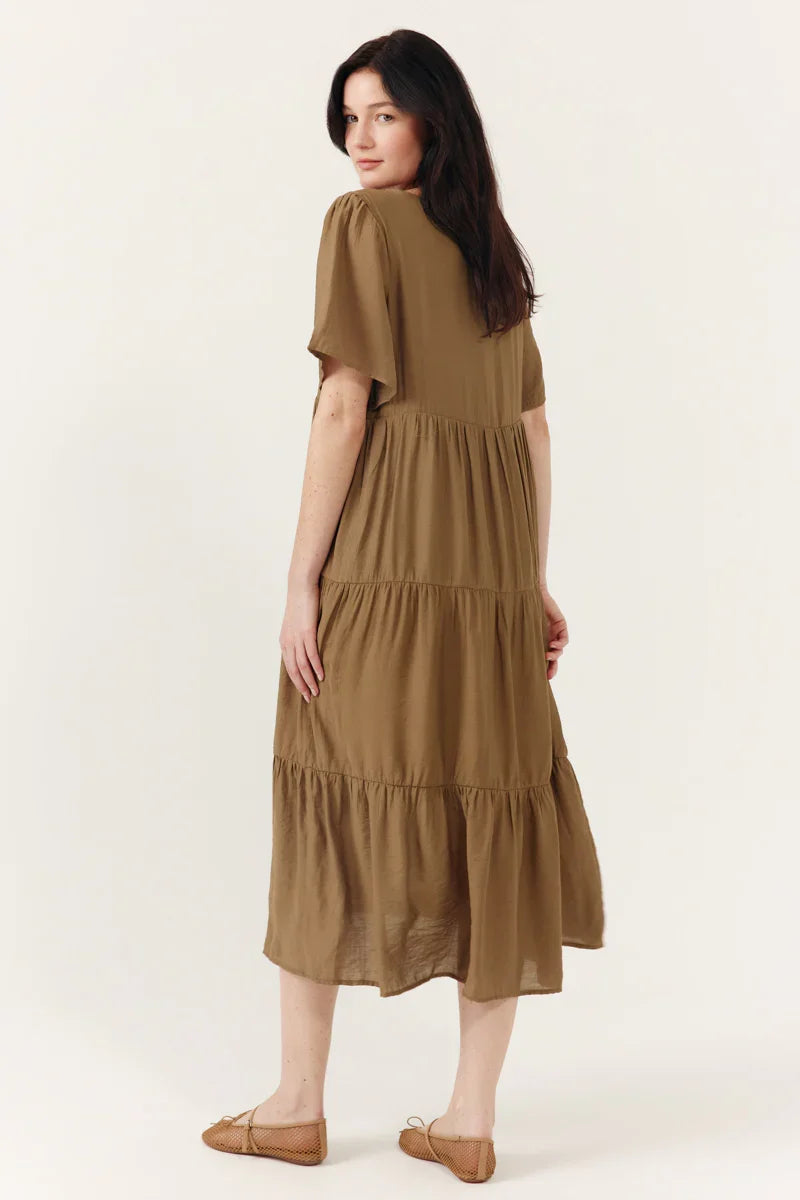 Vestido Deliane Kaki