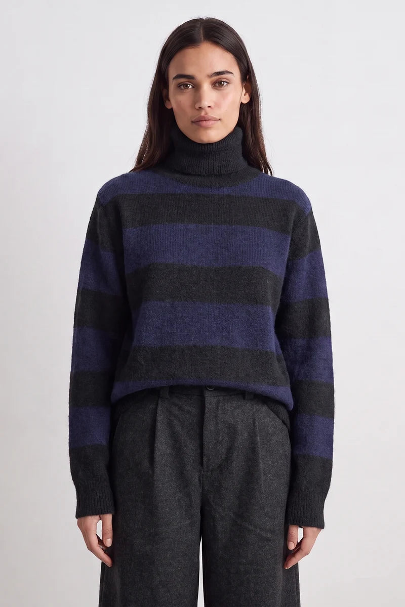 Jersey Aleane Cuello Azul/Gris