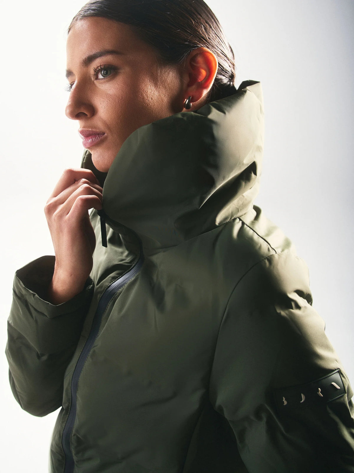 Plumi Largo Jacket Coat Kaki Leaft
