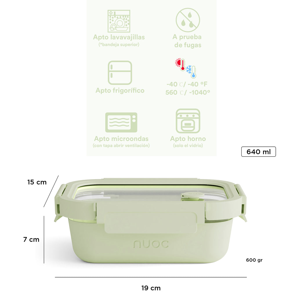 Tupper Nuoc - Norie 640ml Verde