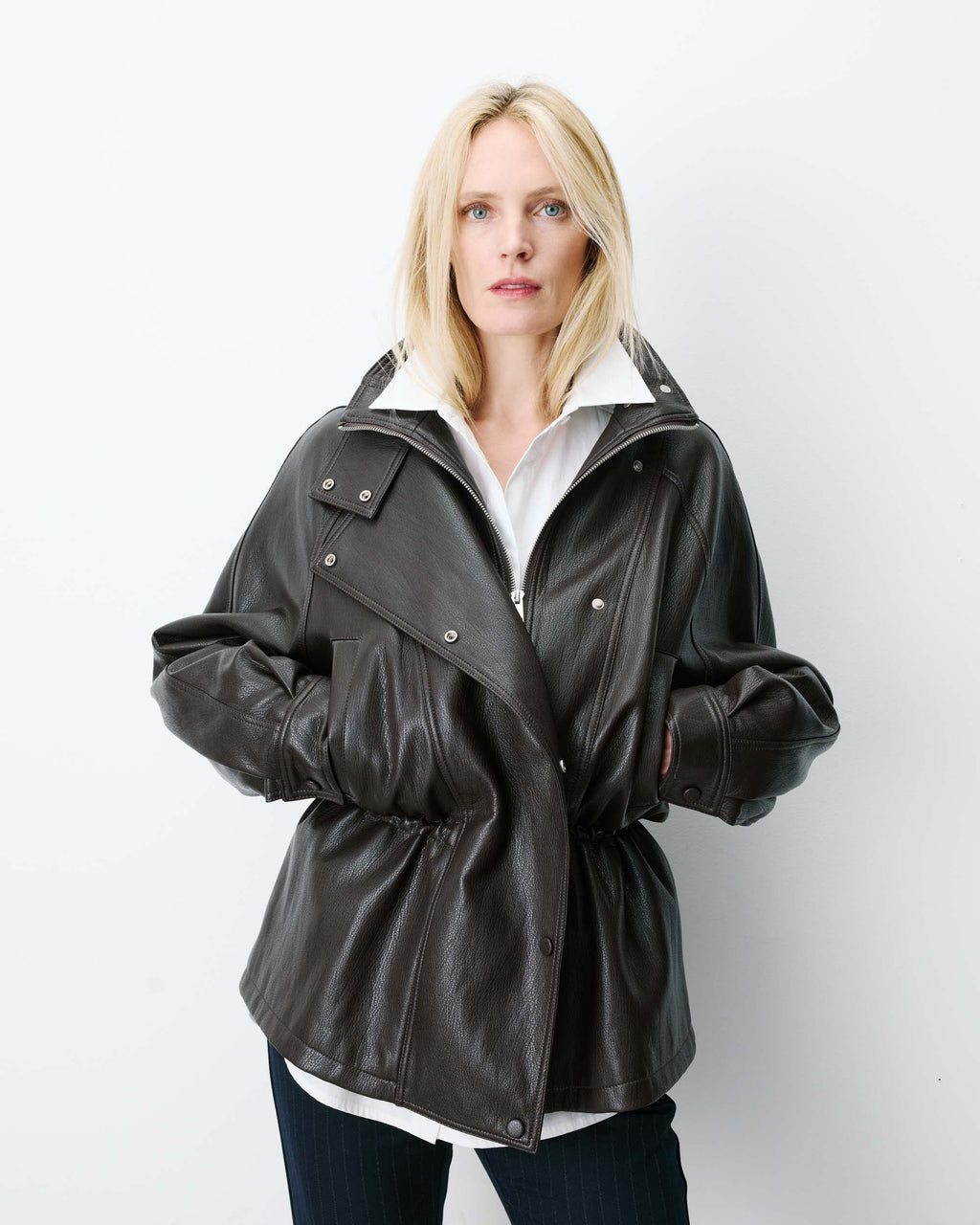 Chaqueta Polipiel Chocolate Auburn