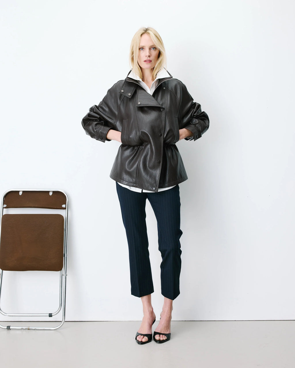 Chaqueta Polipiel Chocolate Auburn