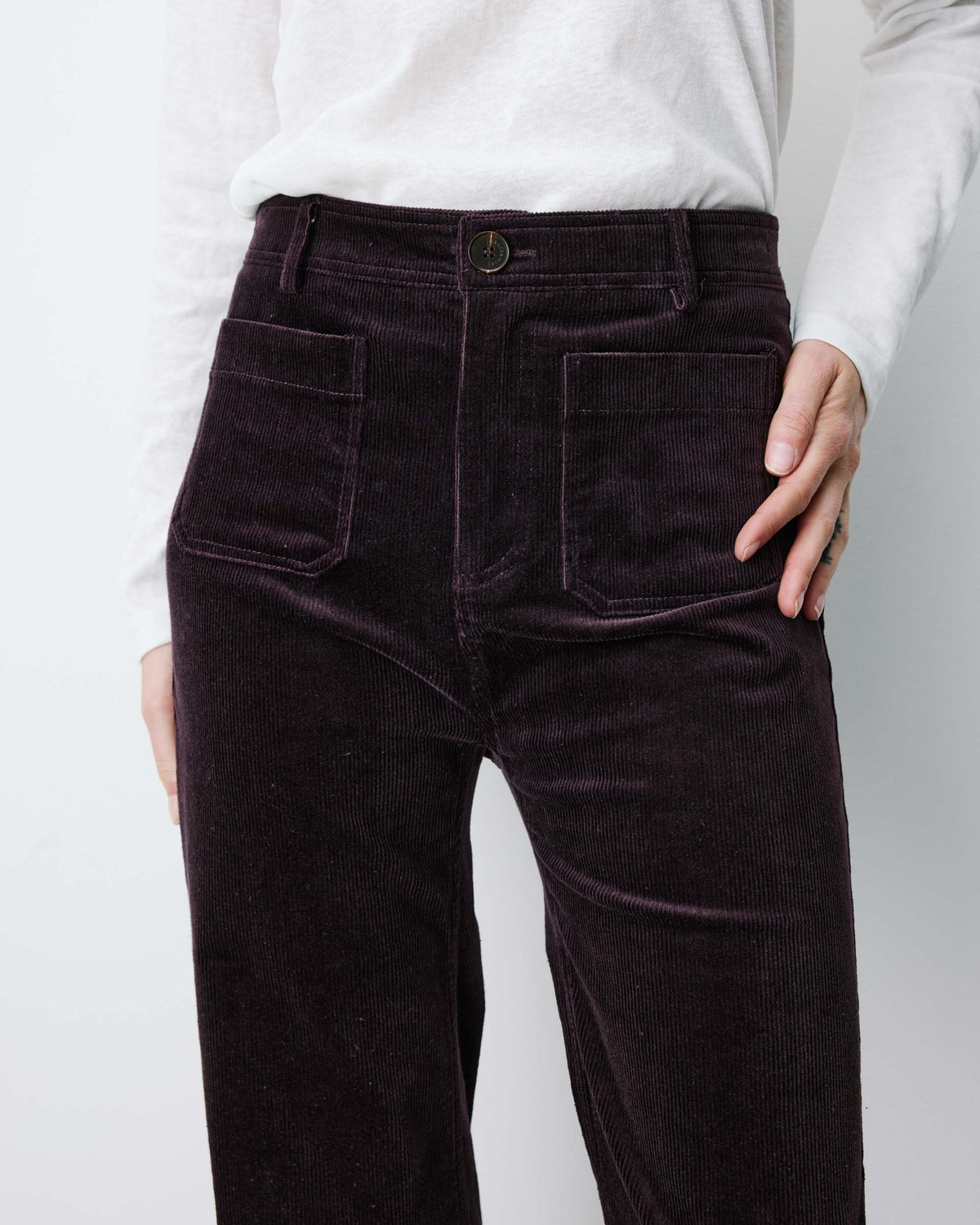 Pantalones Pana Alban Berenjena