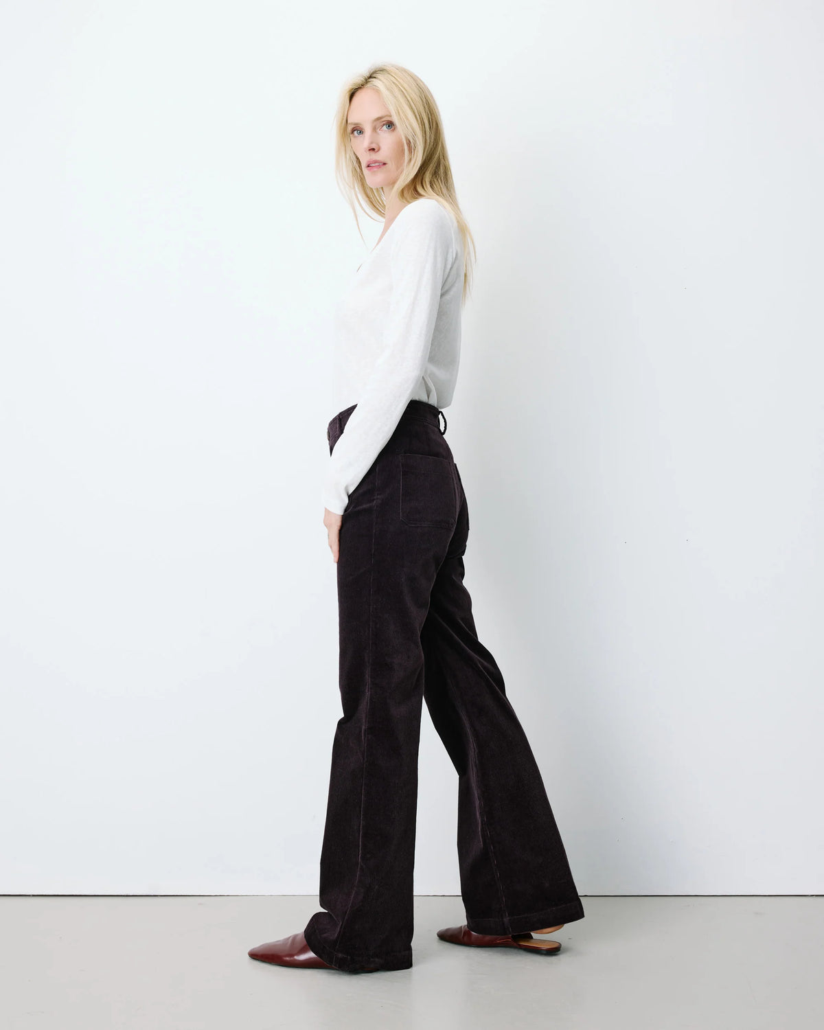 Pantalones Pana Alban Berenjena