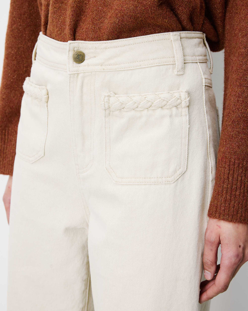 Vaquero Tiro Alto Beige Johan