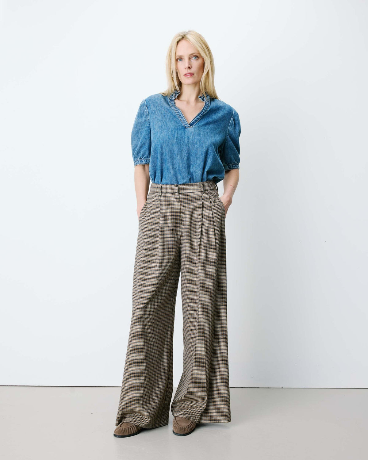 Pantalón Ancho Beige Ayen