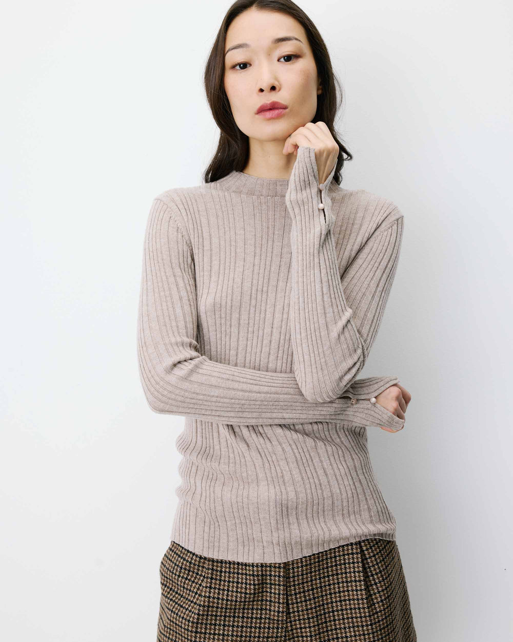 Jersey Cuello Aloe Mocha