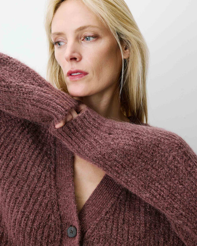 Cardigan Morado Saluda
