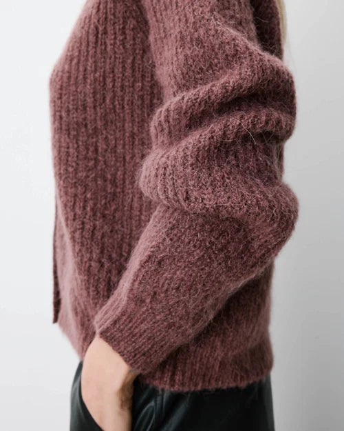Cardigan Morado Saluda