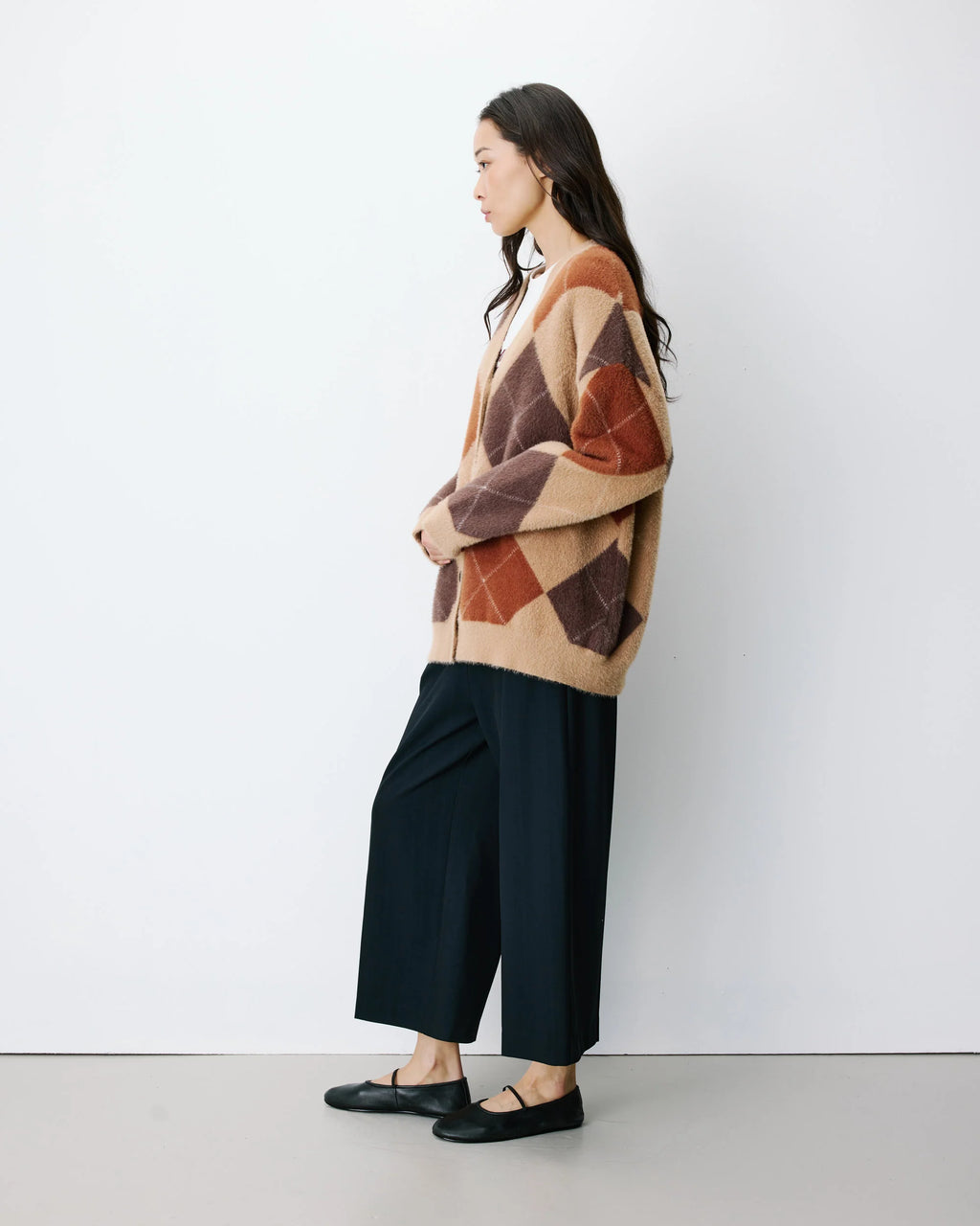 Cárdigan Rombos Alexan Beige