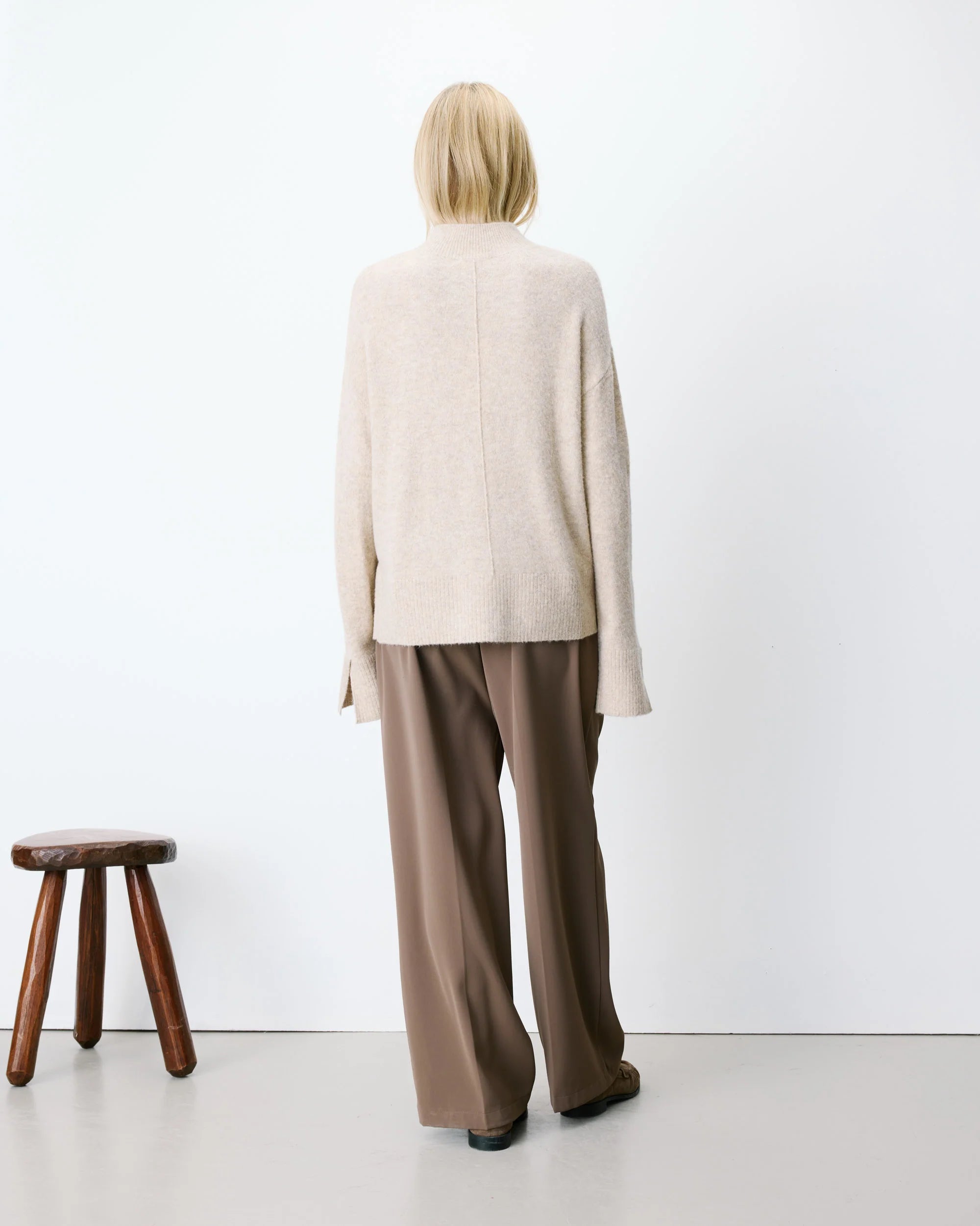 Jersey Cuello Alto Beige Adelice