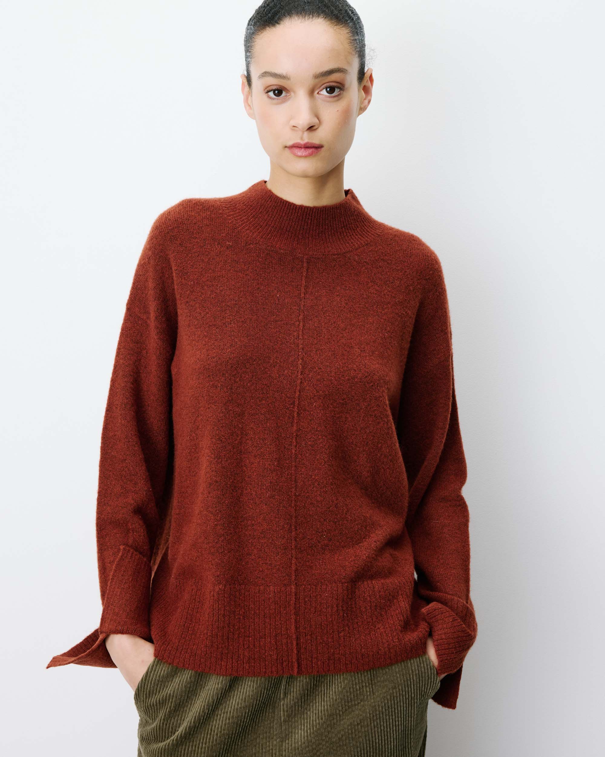 Jersey Cuello Alto Terracota Adelice