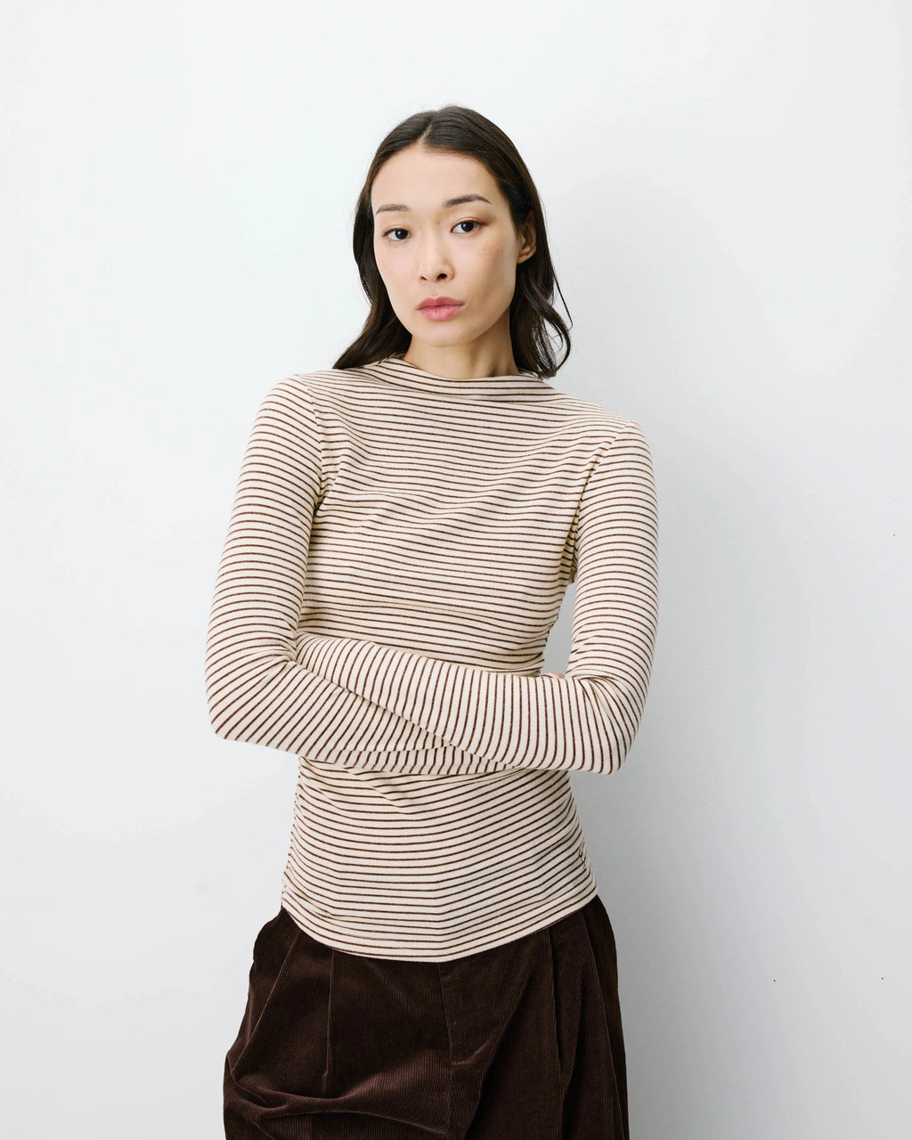 Camiseta Beige Manga Larga Alaree