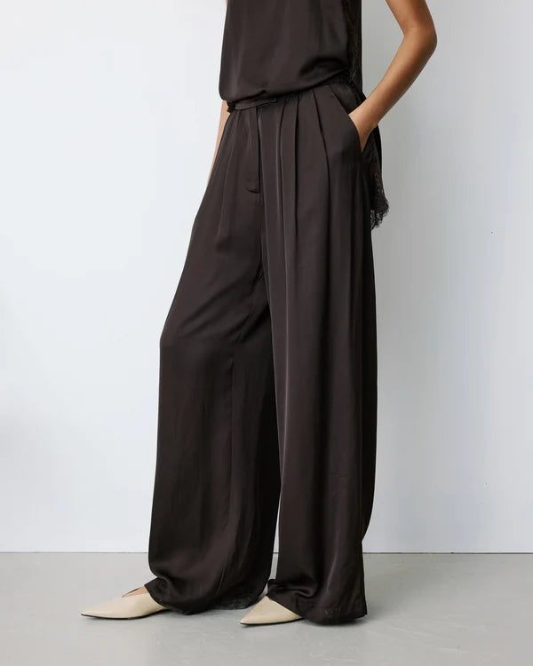 Pantalón Satén Barnabe Marrón