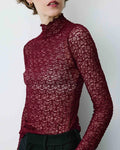 Camiseta Encaje Blake Granate