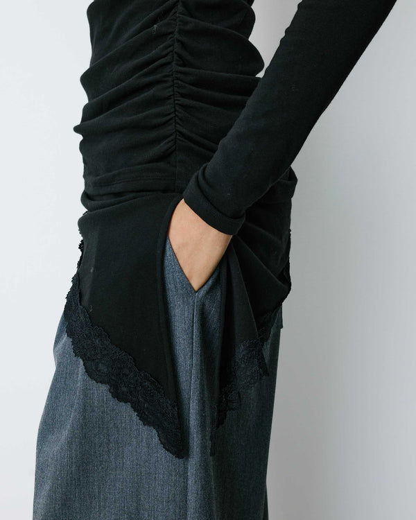 Camiseta Bajo Asímetrico Bina Negro