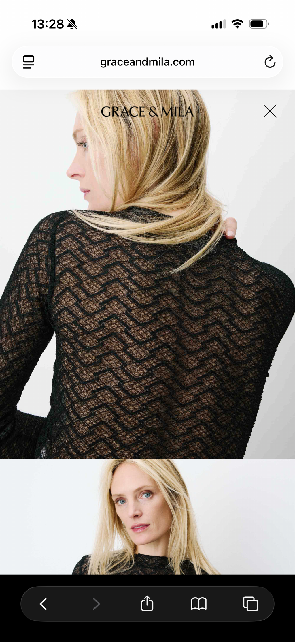 Top Encaje Negro Aube