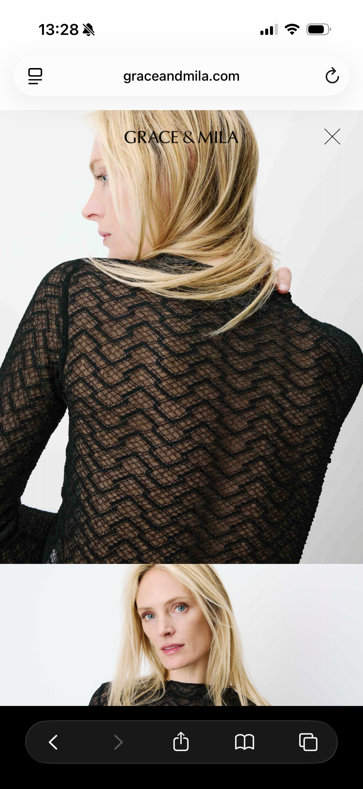 Top Encaje Negro Aube