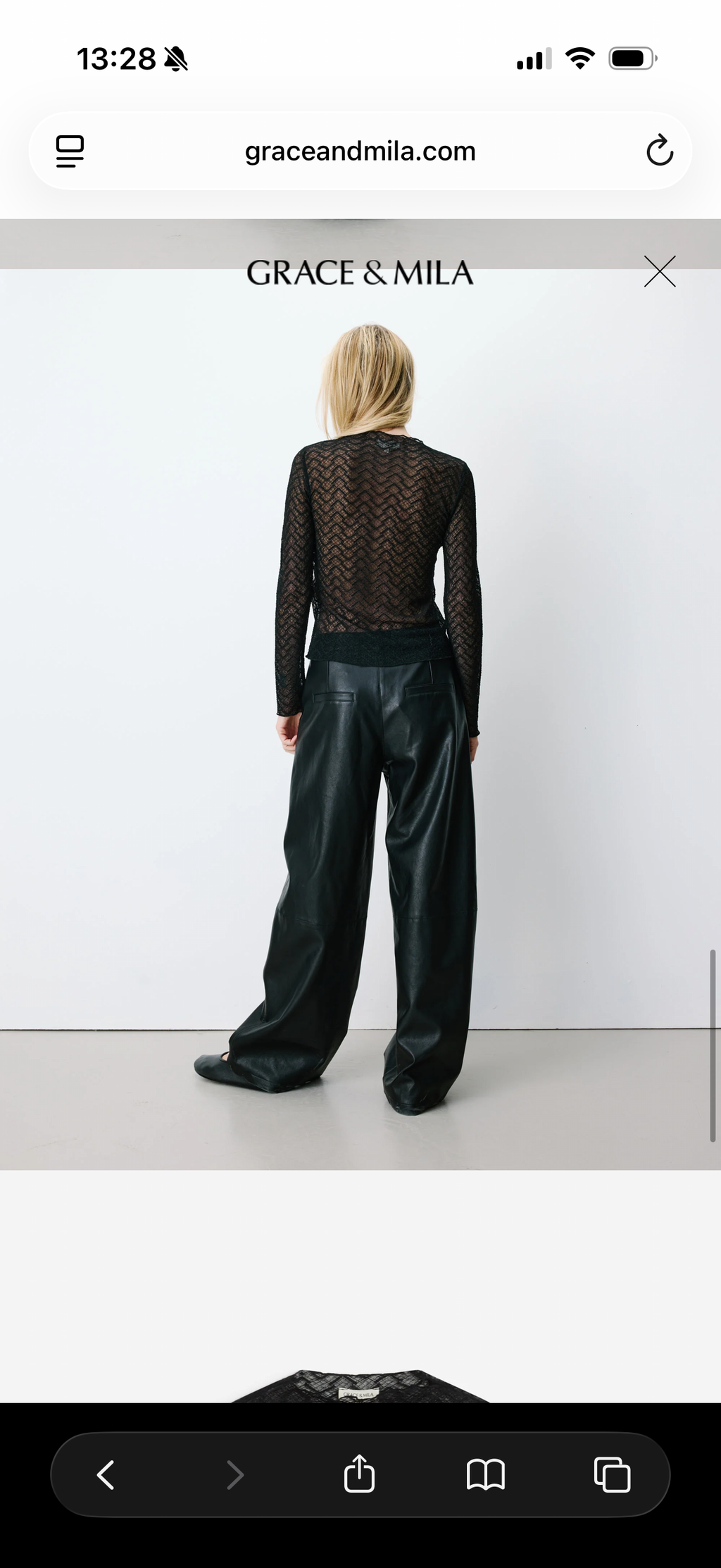 Top Encaje Negro Aube