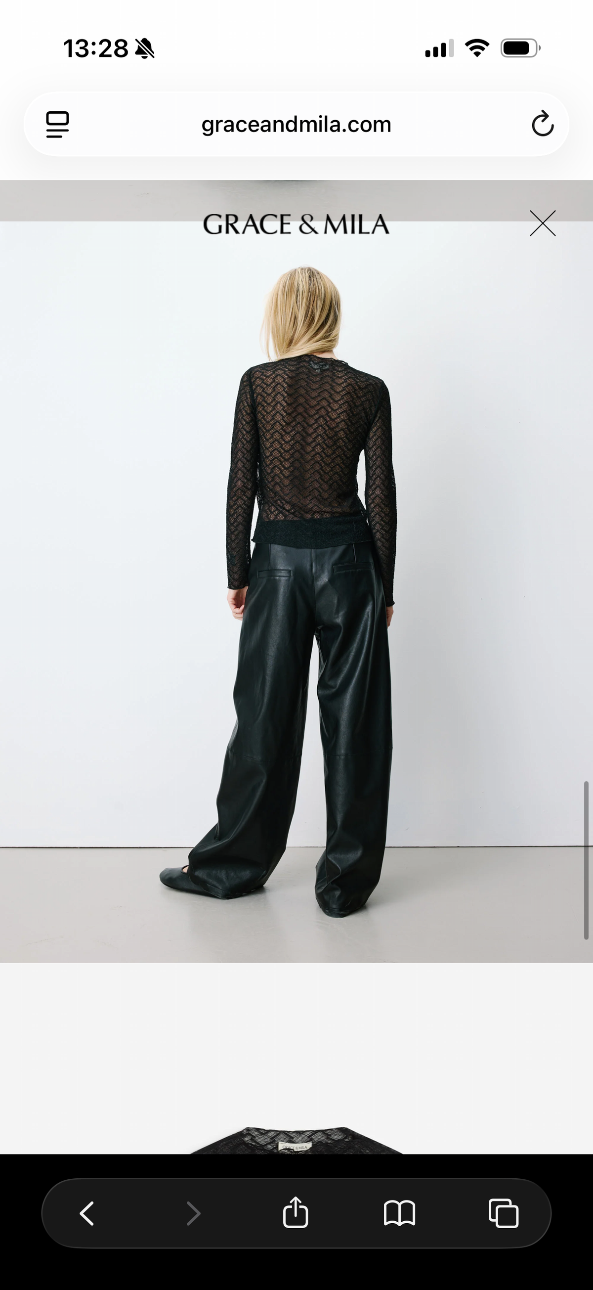 Top Encaje Negro Aube