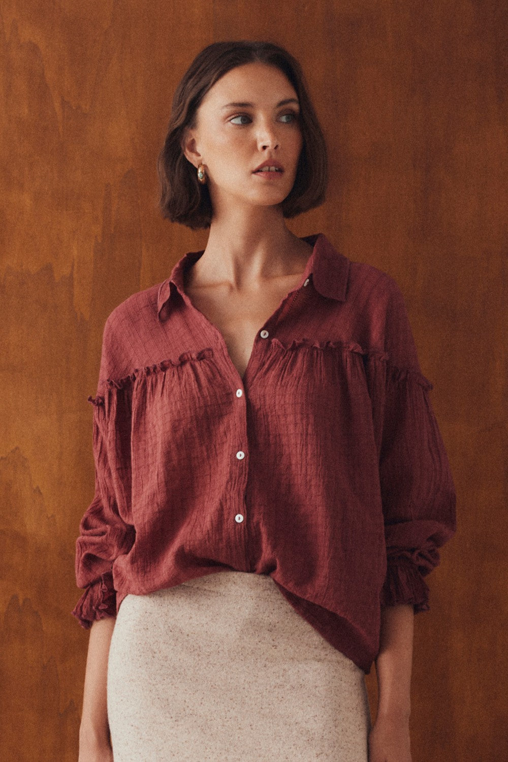 Blusa Rovina Burdeaux