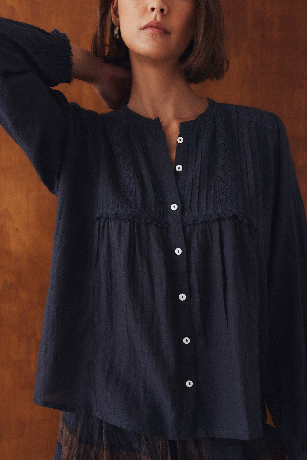 Blusa Velluno Marino