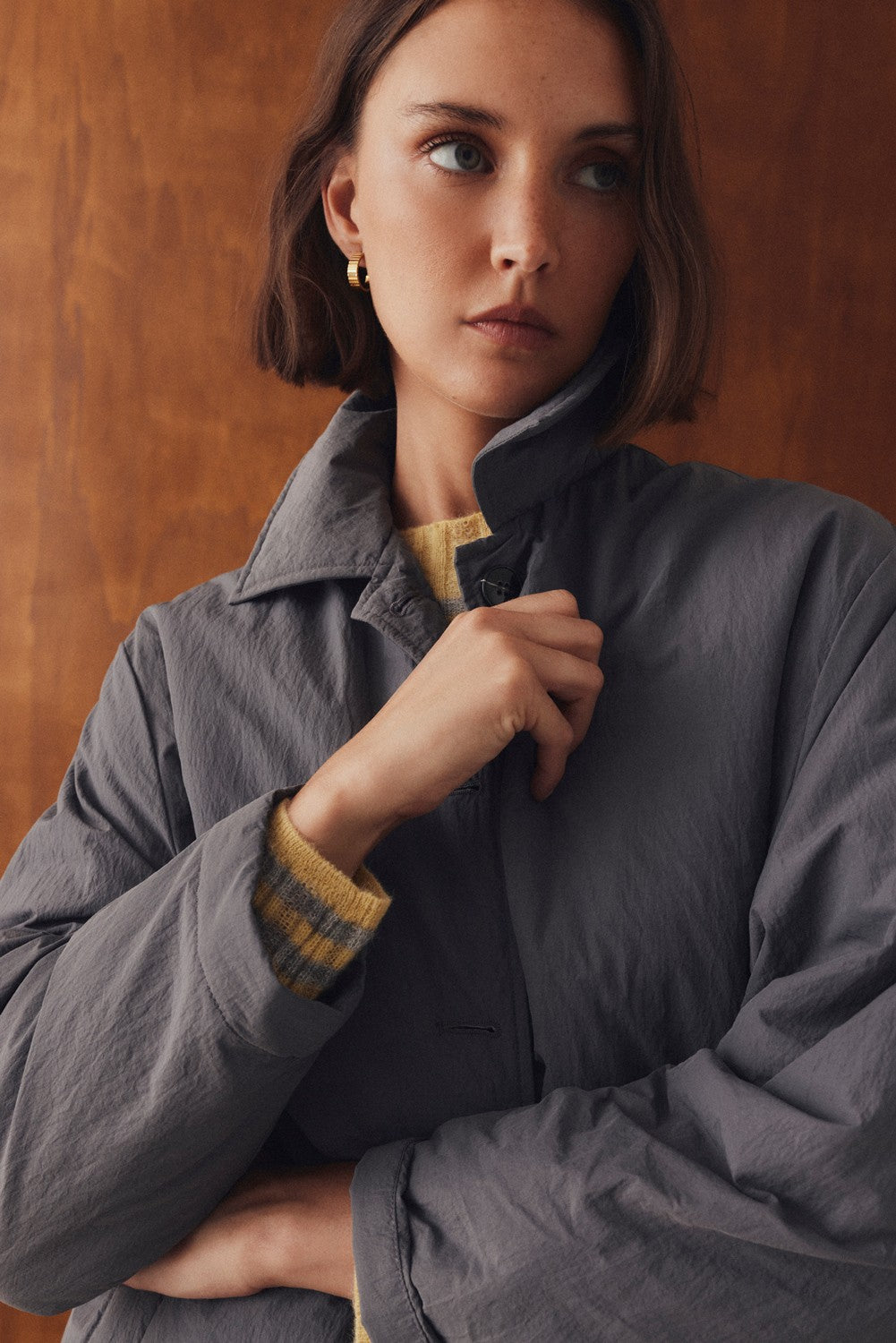 Gabardina 3/4 Stella Gris