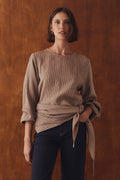 Blusa Cuadros Pañuelo Tessaro