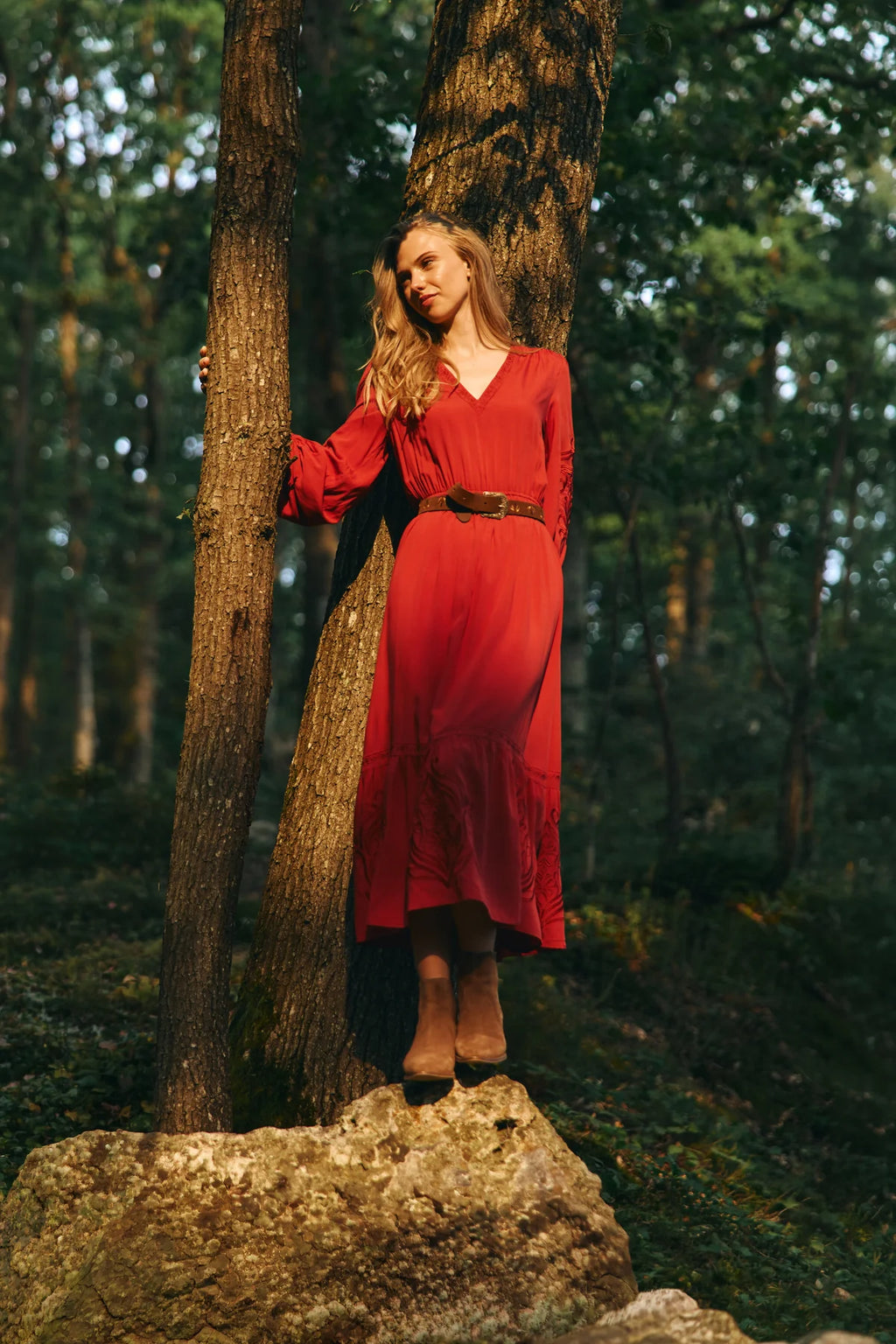 Vestido Largo Relyne Rojo