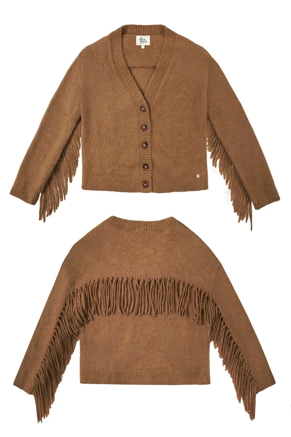 Chaqueta Flecos Mary Marrón