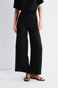 Pantalón Lino Bobby Negro