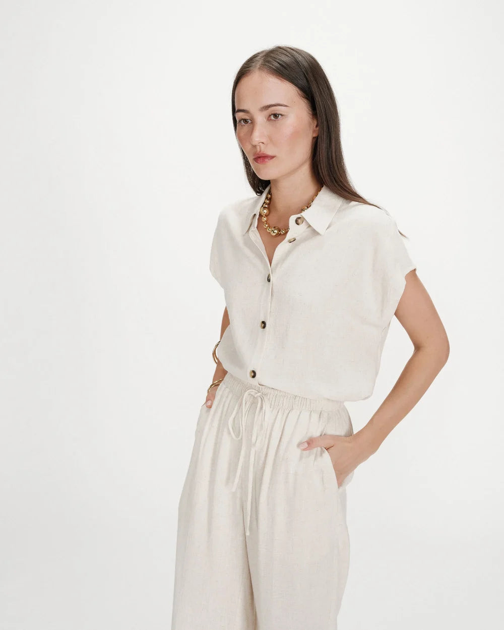 Camisa Perez Beige