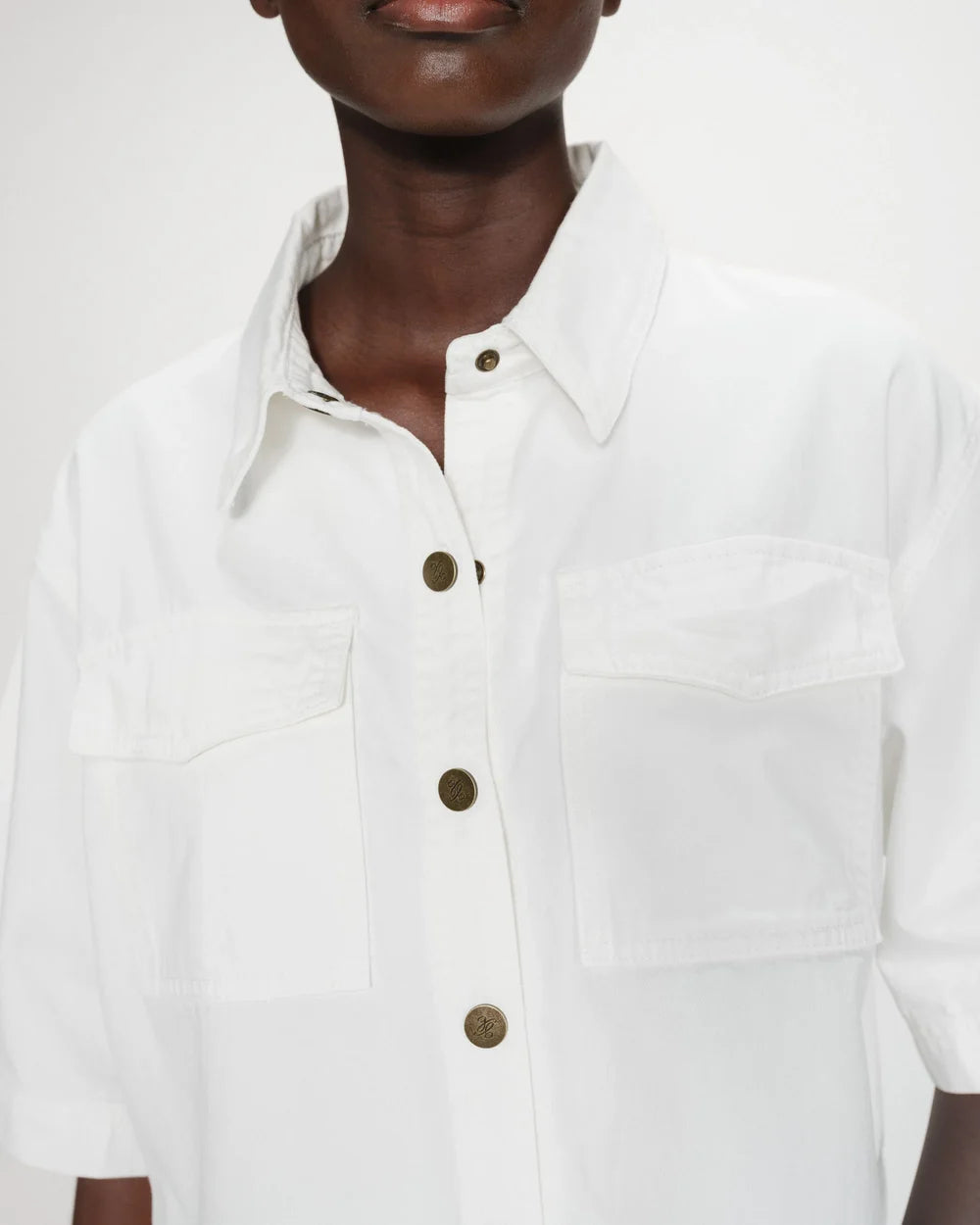 Camisa Denim Blanca Vita