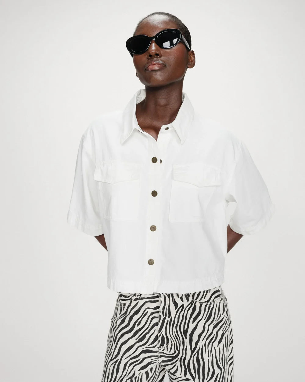 Camisa Denim Blanca Vita