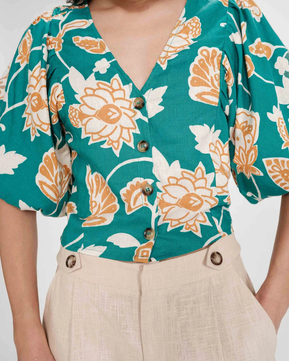 Top Verde Floral Vahe