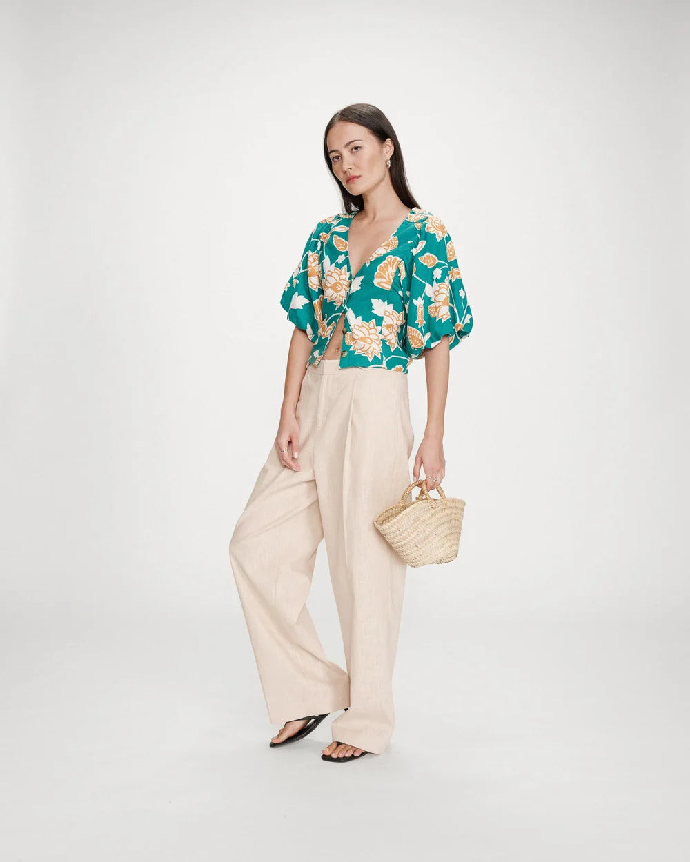 Top Verde Floral Vahe