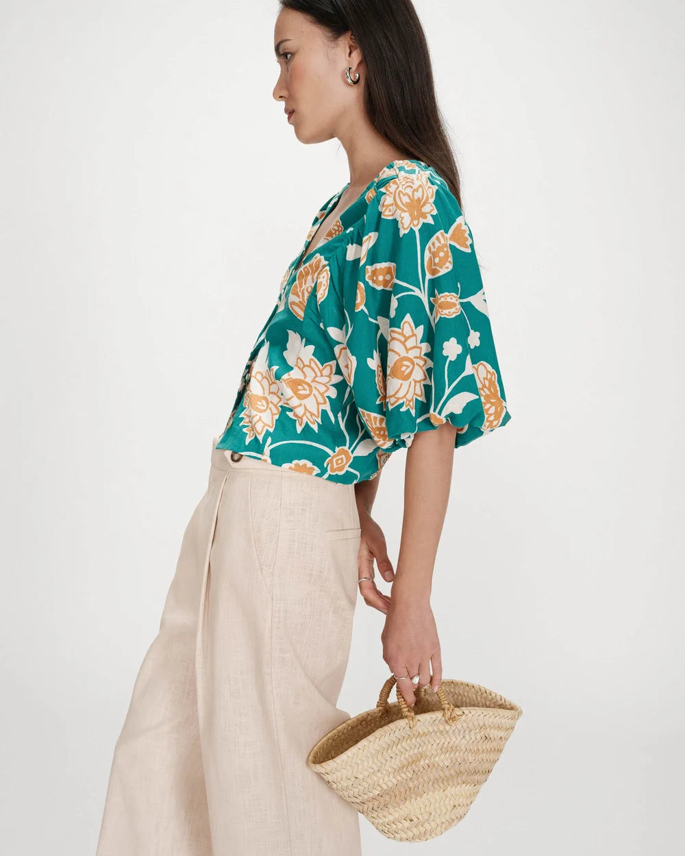 Top Verde Floral Vahe