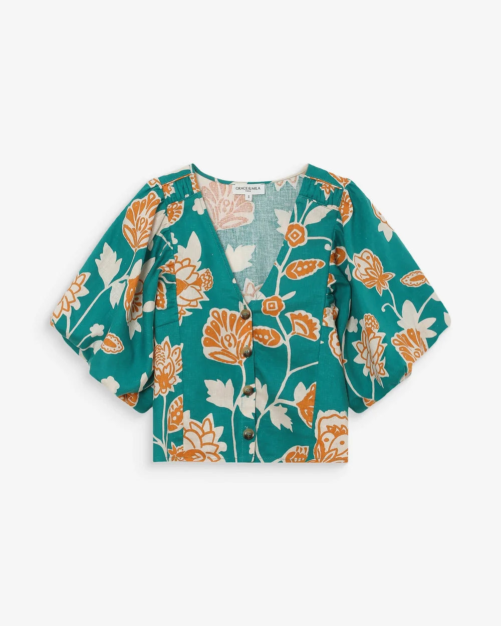 Top Verde Floral Vahe