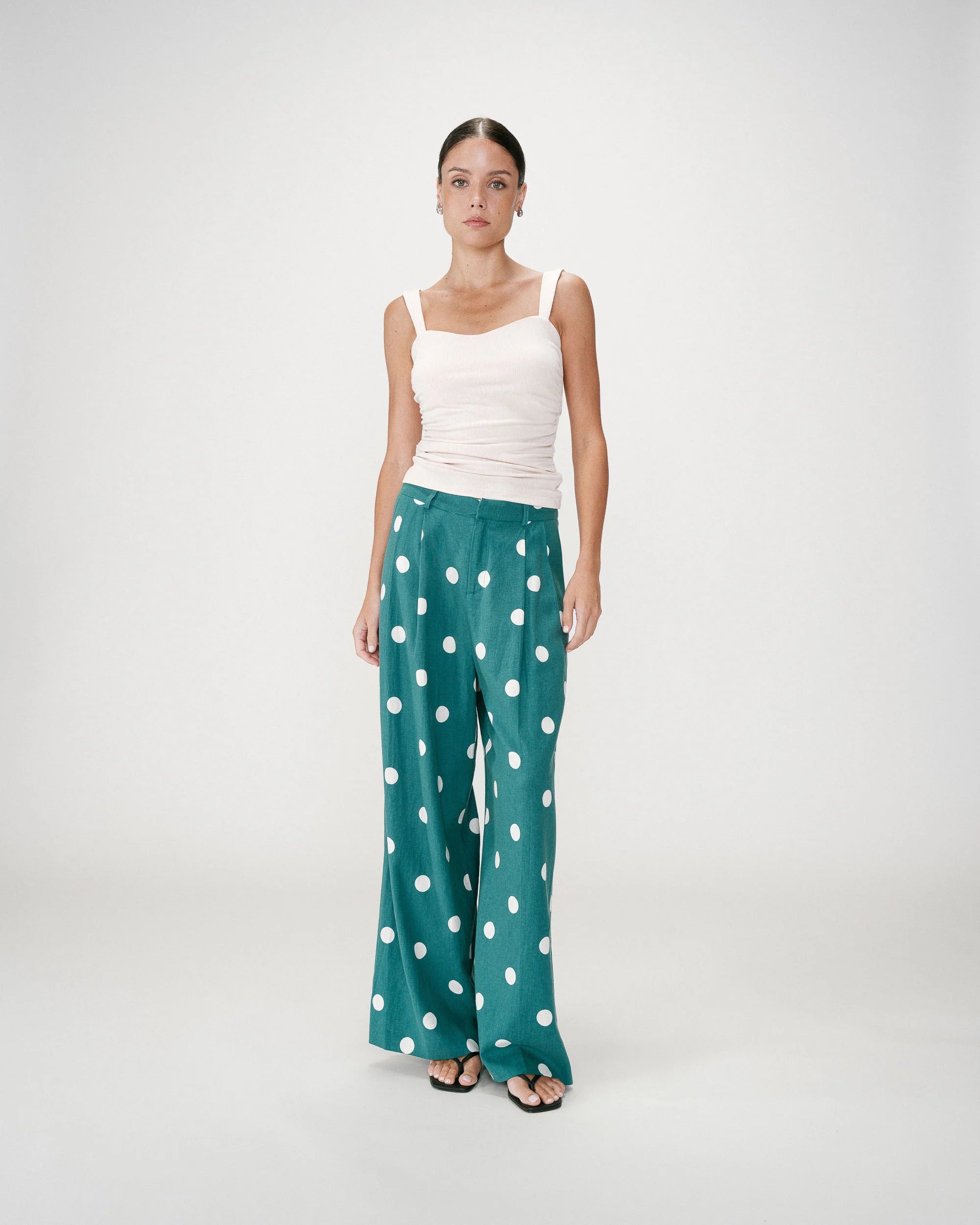 Pantalón Wynell Lunares Verde