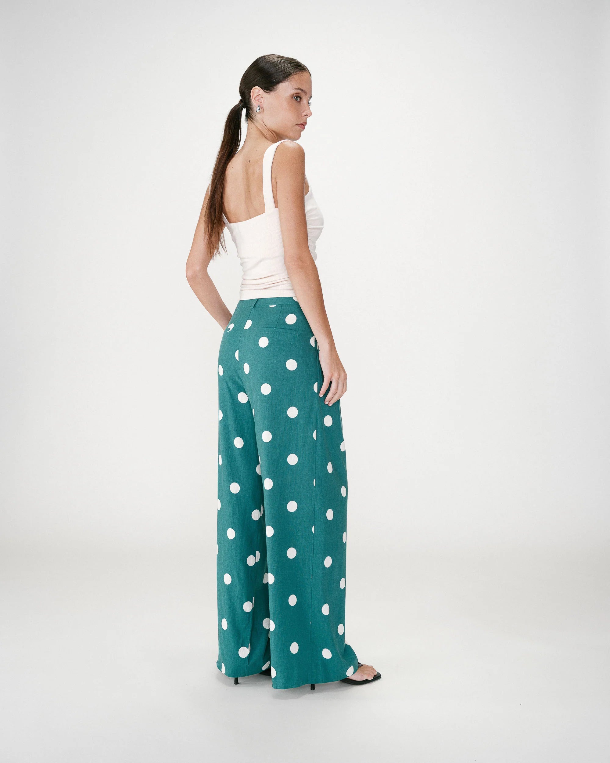 Pantalón Wynell Lunares Verde